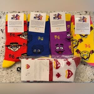 Lot Of 5 Pairs Of McDonald's Socks